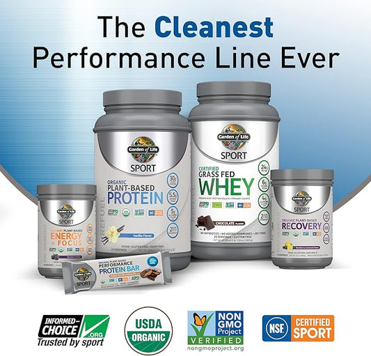 Organic Vegan Sport Protein Powder, Chocolate 30g Plant 19 Servings