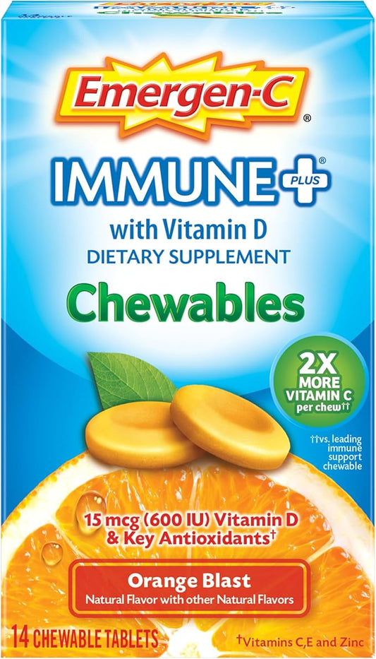 Emergen-C Immune+ Chewables 1000mg Vitamin C 14 Count