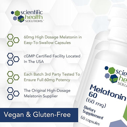 Melatonin 60mg | High Dosage Melatonin (3-Pack)