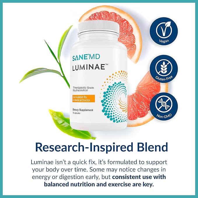 SANE MD Luminae 7-Keto DHEA Supplement for Women and Men - Lower Your Set-Point Weight Faster with NSF Certified Healthy Supplement Pills - 15 Count
