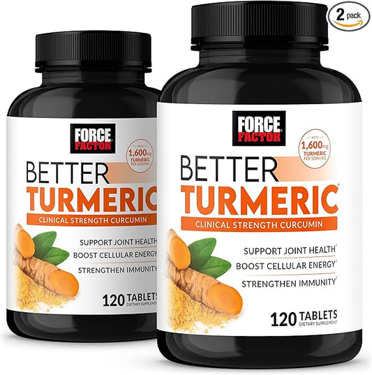 FORCE FACTOR Better Turmeric 2-Pack Joint 240 Tablets,