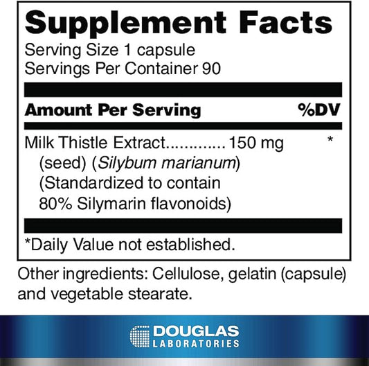 Douglas Laboratories Silymarin/Milk Thistle Capsules 150 mg. 90 Capsules