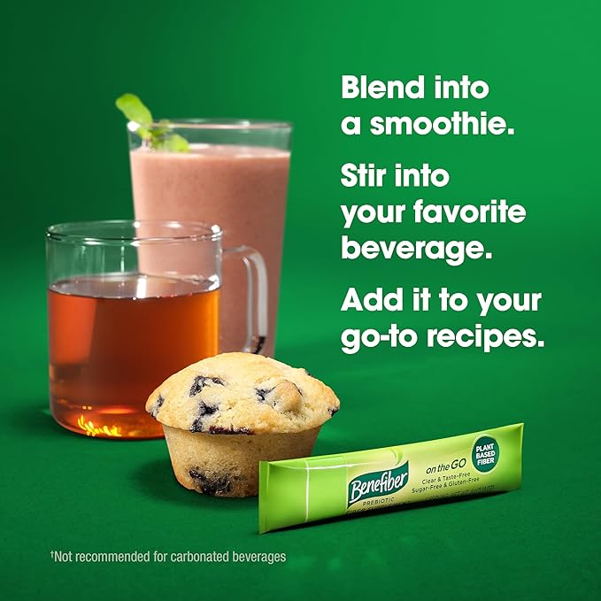 Benefiber On the Go Prebiotic Fiber 28 Sticks (3.92 Ounces)