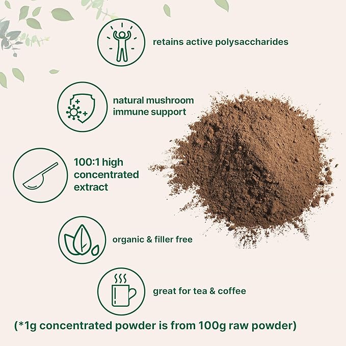 Micro Ingredients Organic Reishi Mushroom Powder, 16oz 100:1 Extract,