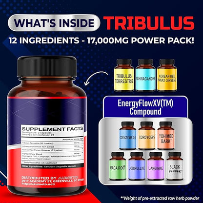 Tribulus Terrestris 98% Saponins 12-in-1 Formula