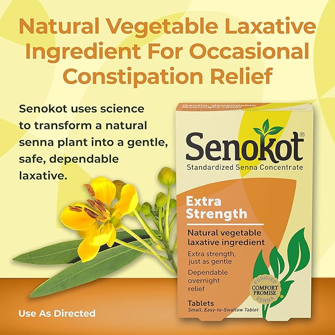 Senokot Extra Strength, 12 Tablets, Natural