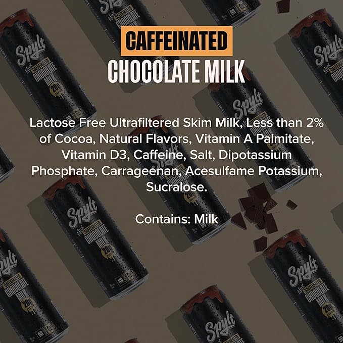 High Protein Max Chocolate Milk with 140mg Caffeine & 20g Protein - Ready to Drink, Sugar Free, Lactose Free Milk, Perfect for Workout Recovery & Afternoon Pick Me Up - 12 Count