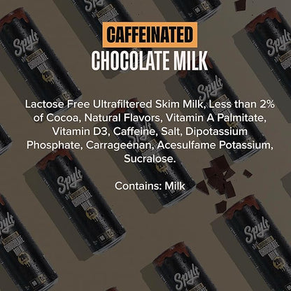 High Protein Max Chocolate Milk with 140mg Caffeine & 20g Protein - Ready to Drink, Sugar Free, Lactose Free Milk, Perfect for Workout Recovery & Afternoon Pick Me Up - 12 Count