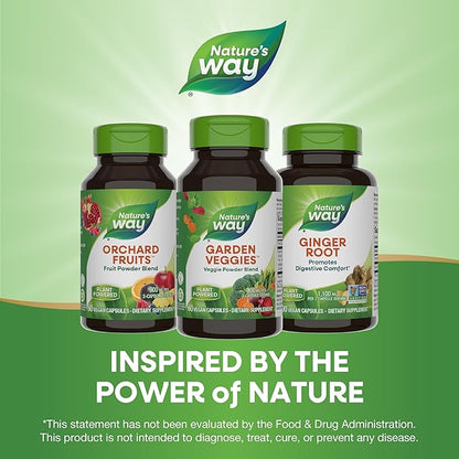 Nature's Way Daily Garden Veggies, Veggie 900mg per 2-Capsule Serving, 60 Capsules