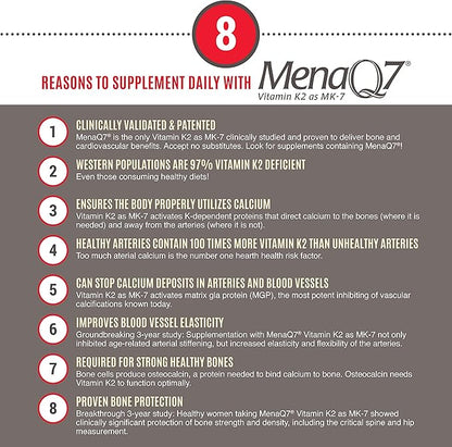 Vitamin k2 MK-7 Supplement 180mcg -Vitamin K2 Supports 60 Easy MenaQ7 K2 K2 MK7 MK7