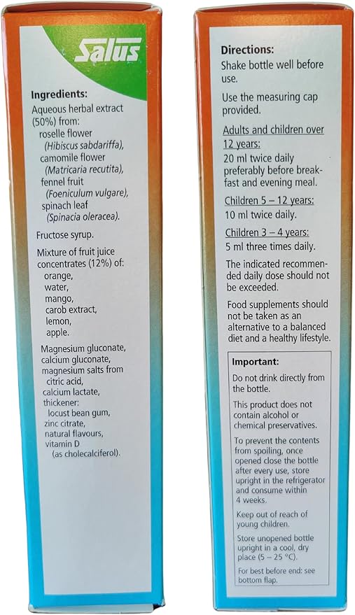 Floradix Saludynam Liquid Calcium/ Magnesium/ Zinc 250ml by