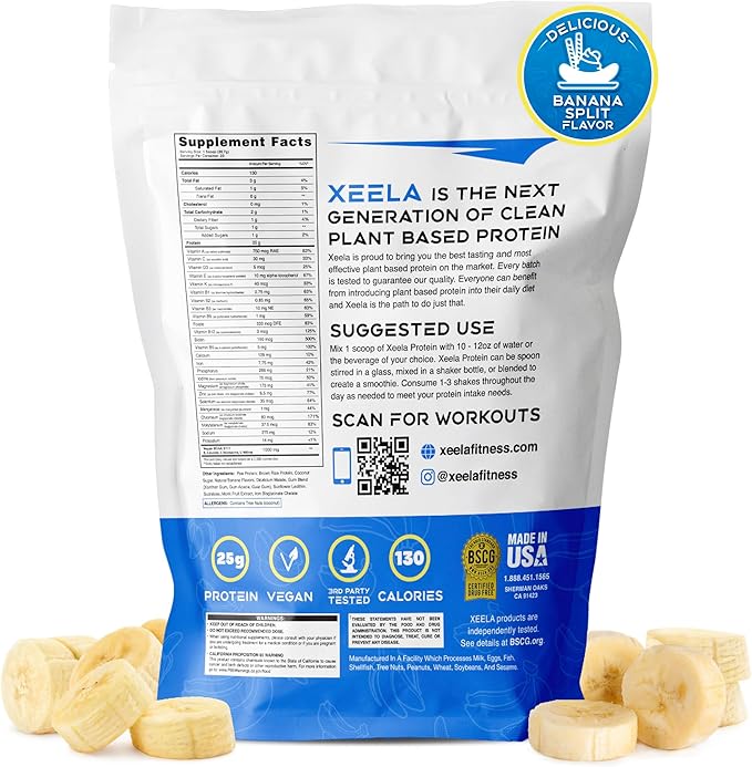 XEELA Plant Based Vegan Protein Powder 25g High