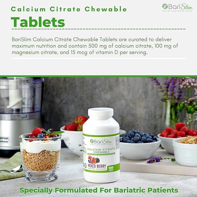 BariSlim Bariatric Calcium Citrate with Magnesium 500 mg (90 Servings)