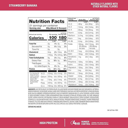SlimFast High Protein Smoothie Mix Plus 21 Servings, 1.29 Pounds,