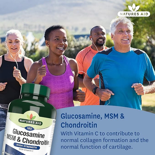 Nature's Aid Glucosamine 500mg, MSM 500mg 100mg 180 180 Tablets