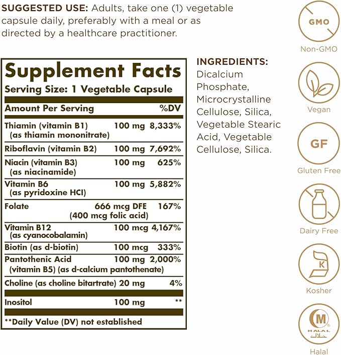Solgar B-Complex "100" 100 Vegetable 2 - 200 Total