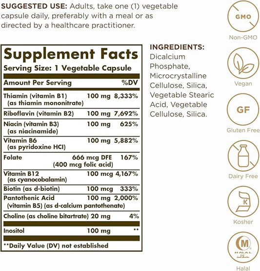 Solgar B-Complex "100" 100 Vegetable 2 - 200 Total