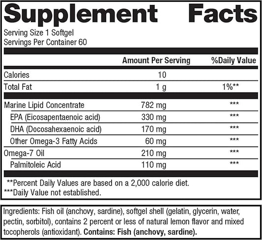 Metagenics OmegaGenics Mega 10-330 mg EPA 170 mg 60 Softgels