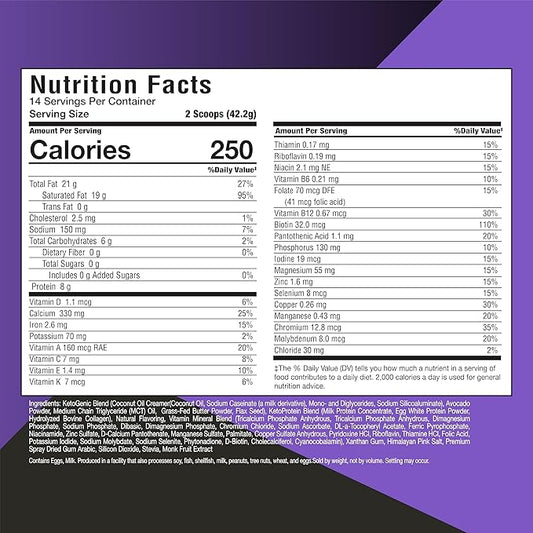 Keto Science Ketogenic Meal Shake, Energy 28 Servings, 2 Packs