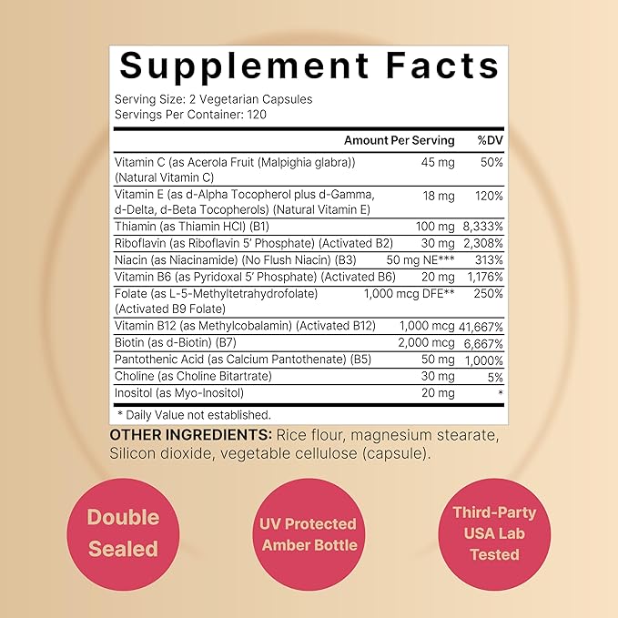Vitamin B Complex for Women, 240 12, Folate,