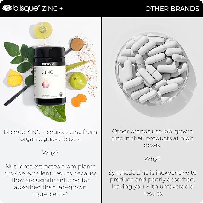 Blisque – Organic Zinc Supplement Sourced 60 Grams
