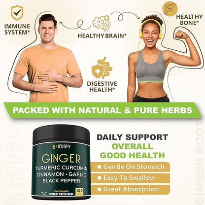 5in1 Ginger Supplement 7550mg with Ceylon 100 Vegan