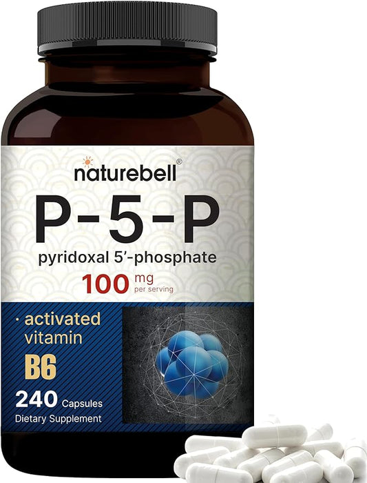 NatureBell P5P Vitamin B6 100mg Per 240 Capsules 5 Phosphate