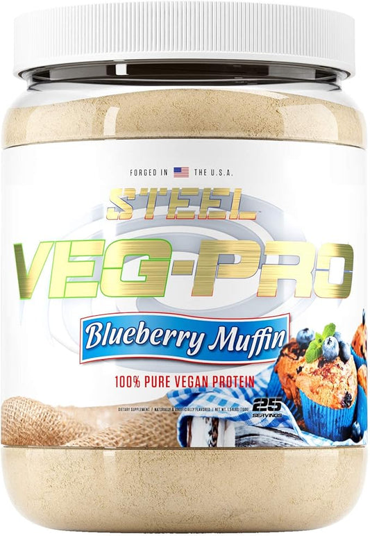 Steel Supplements Veg-PRO Vegan Protein Powder, (25 Servings, 1.65lbs)