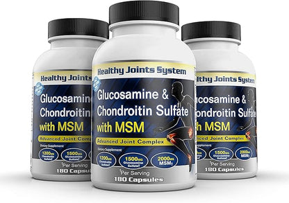 Glucosamine Chondroitin Sulfate with MSM Capsules 180 Count