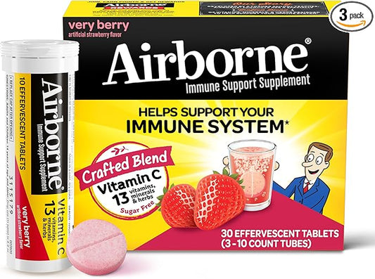 Airborne 1000mg Vitamin C with Zinc, 30 Fizzy