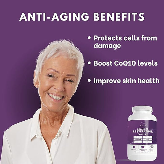 Advanced Resveratrol Complex with CoQ10, Olive 120 Capsules