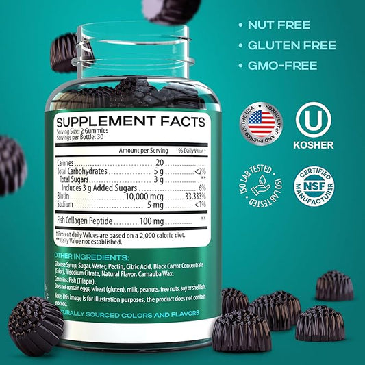 Biotin 10000mcg - Biotin Gummies 60 pcs
