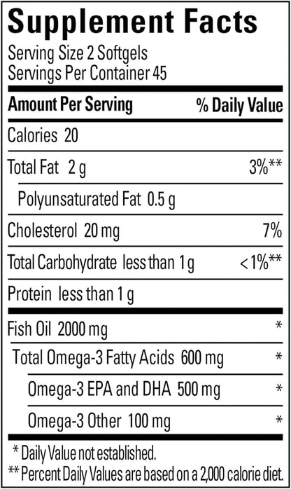 Nature Made Fish Oil 1000 mg 3 Fish 90 Softgels, 45 Day 2)