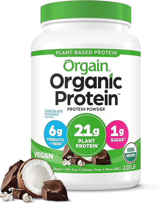 Orgain Organic Vegan Protein Powder, Chocolate 2 lb