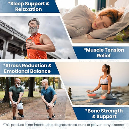 Magnesium L-Threonate | for Cognitive Support, Nighttime Restoration and Musculoskeletal Function | Non-GMO, Gluten-Free | 120 Vegetarian Capsules