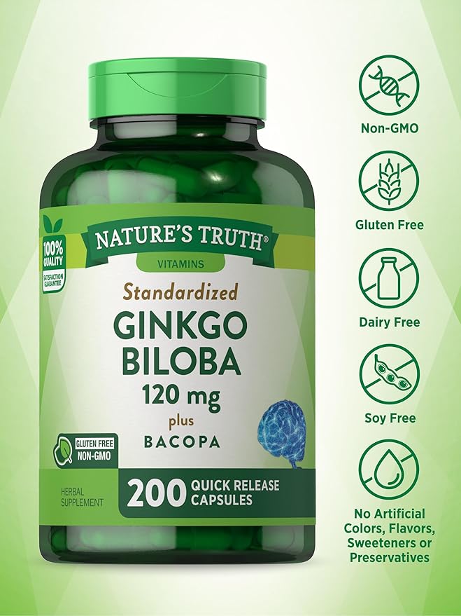 Nature's Truth Ginkgo Biloba 120mg 200 Quick