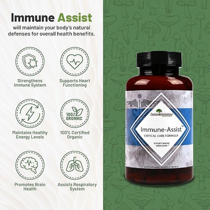 Immune Assist Critical Care Formula, Organic 7 Mushroom 1, 90 90 Capsules