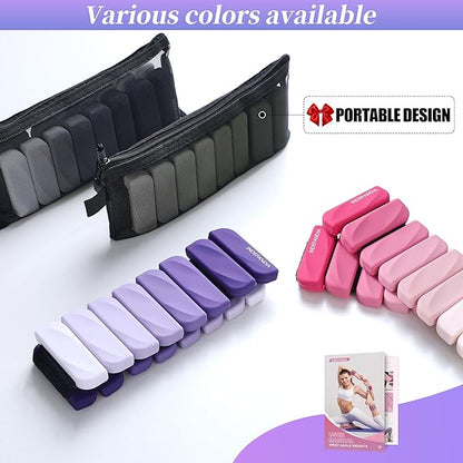 Adjustable Ankle & Wrist Weights for Women & Men, Set of 2 (1lb / 2lb Each), Silicone Weighted Bangles for Arm, Leg, Walking, Fitness, Yoga, Pilates Workout 24055