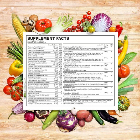 Whole Food Multivitamin for Women - Natural Multi Vitamins, Minerals, Organic Extracts - 120 Tablets