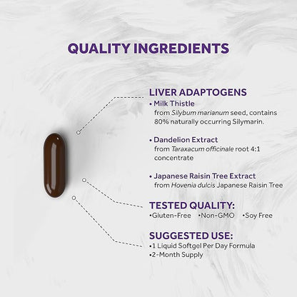 Naturalis Silymarin Milk Thistle 1300mg Enhanced 13-in-1 Liver 60 Liver
