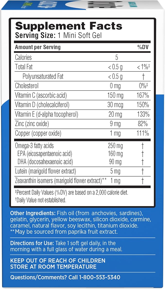 Ocuvite Eye Vitamin & Mineral Supplement, 3, Lutein, 90 Softgels