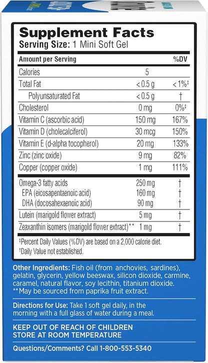 Ocuvite Eye Vitamin & Mineral Supplement, 3, Lutein, 90 Softgels