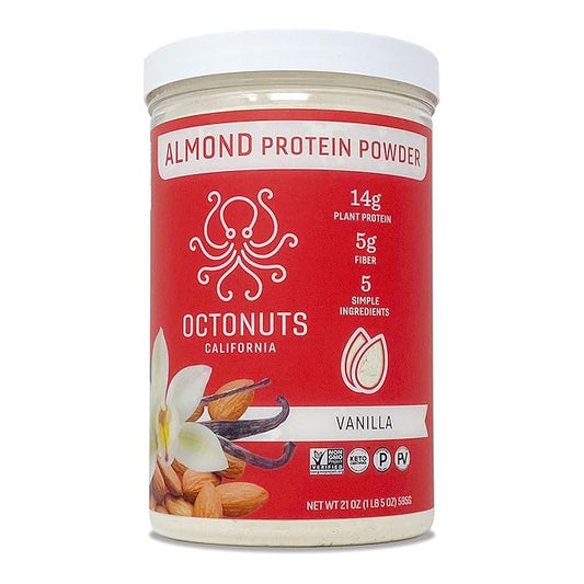 Vanilla Almond Protein Powder, 21 Ounce, 14g Plant 17 Servings