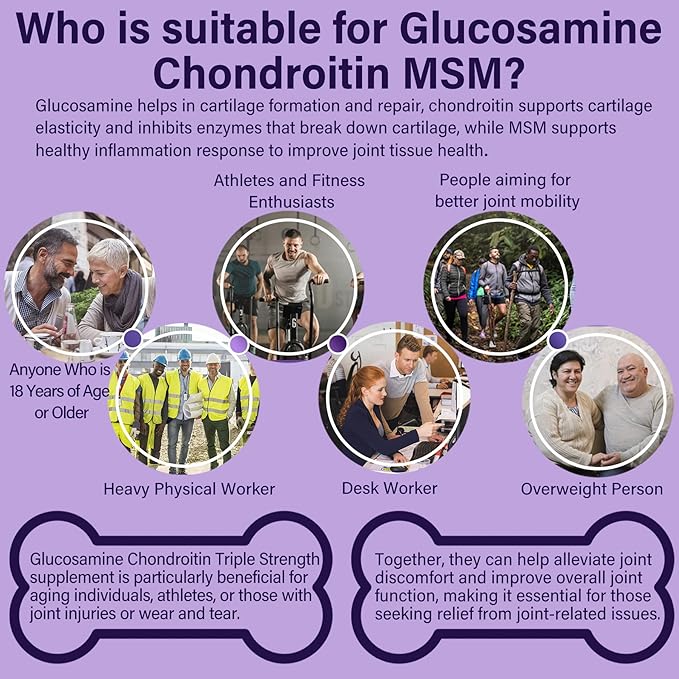 Glucosamine Chondroitin Gummies with MSM, Boswellia 120 Cts