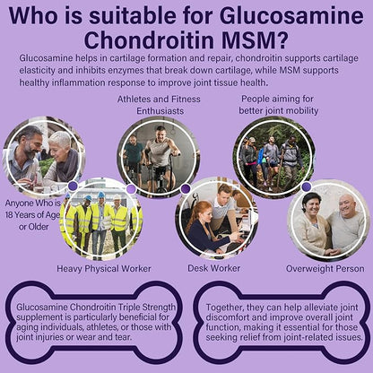 Glucosamine Chondroitin Gummies with MSM, Boswellia 120 Cts