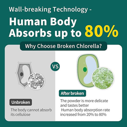 Chlorella Powder Natural with 18 oz