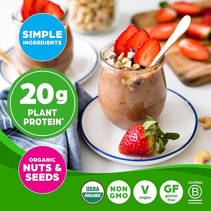 Orgain Organic Simple Vegan Protein Powder, Chocolate 20g Plant 1.25lb