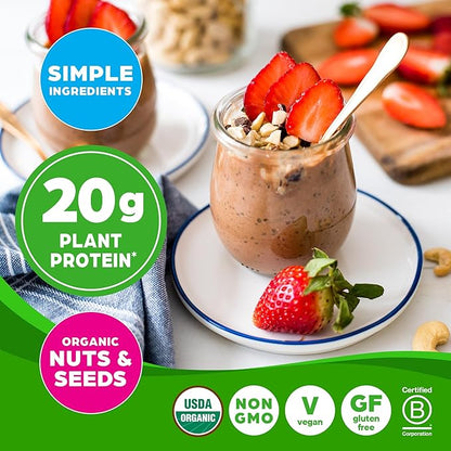 Orgain Organic Simple Vegan Protein Powder, Chocolate 20g Plant 1.25lb