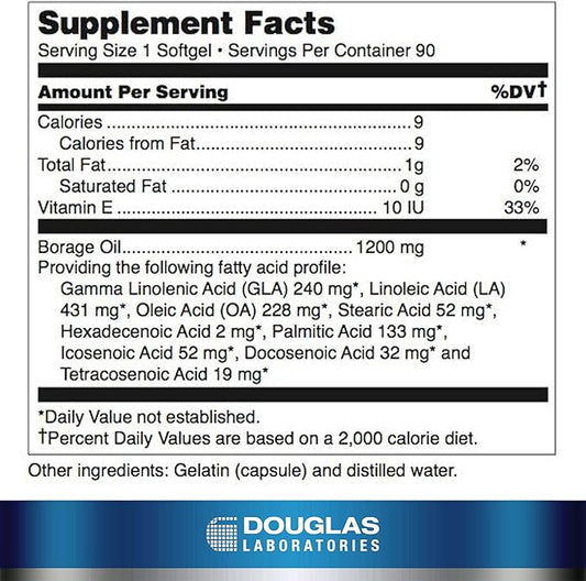 Douglas Laboratories Ultra G.L.A. (Borage Oil) 240 mg. 90 Softgels