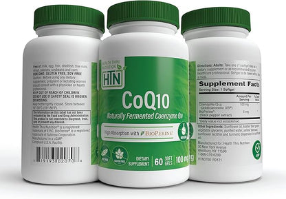 Health Thru Nutrition CoQ-10 100mg 60 Softgels Q10 | 3rd Party